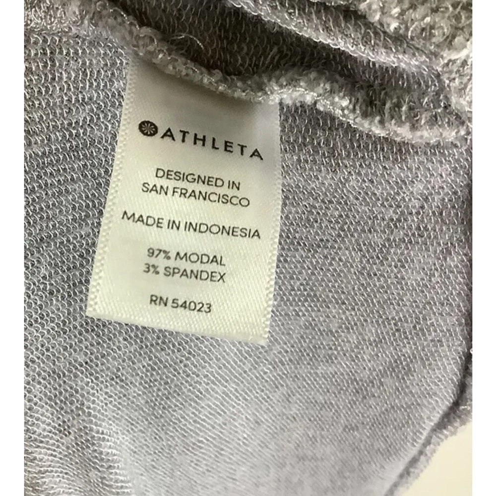 Athleta Sz S Criss Cross Sweatshirt In Gray Modal Spandex Casual Pullover Top - Picture 5 of 8